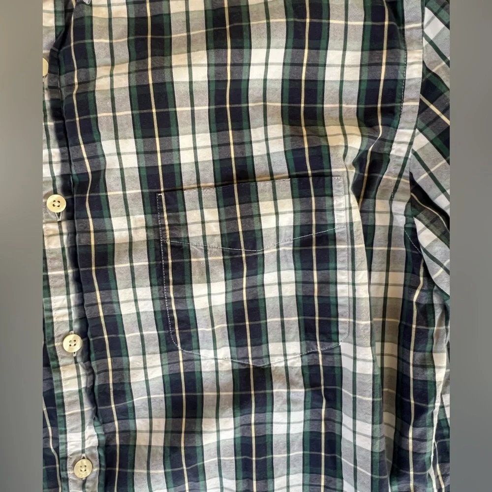 J.Crew plaid button down long sleeved shirt. Men’s XL